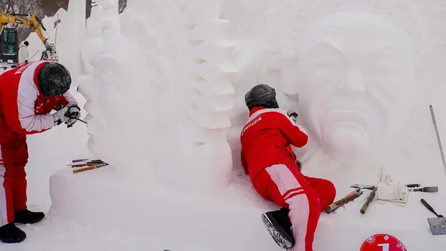 Seniman Asal Bali Raih Penghargaan di Harbin International Snow Sculpture Competition 2025
