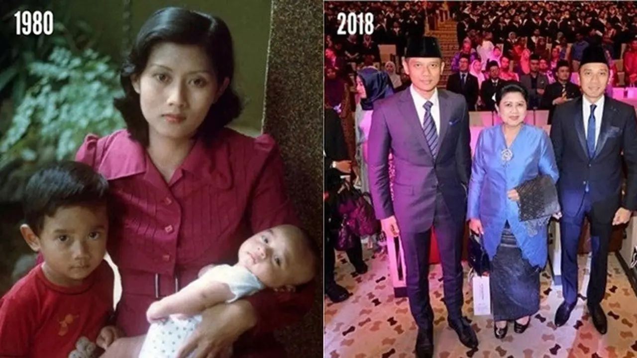 7 Potret Kebersamaan Ani Yudhoyono dengan Kedua Putranya Dari Kecil Hingga Dewasa