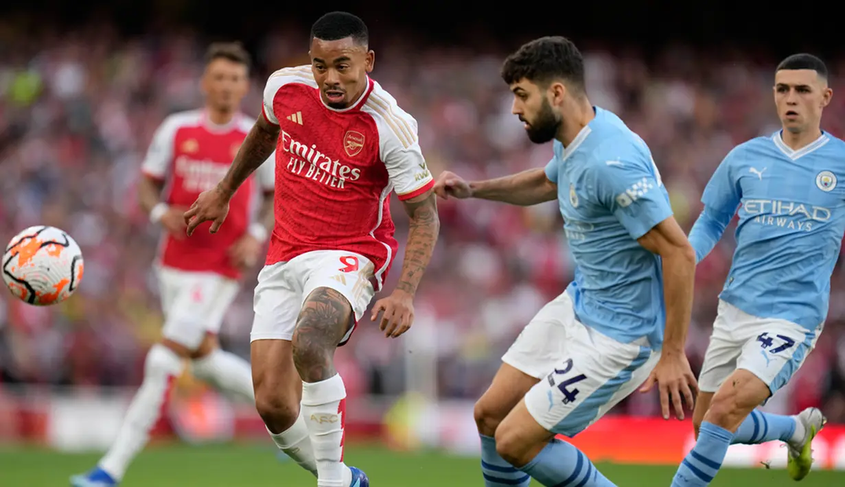 Kemenangan ini membawa Arsenal berada pada posisi dua klasemen Liga Inggris. Arsenal memiliki poin sama, 20, dengan Tottenham Hotspur tapi kalah produktivitas gol. (AP Photo/Kirsty Wigglesworth)