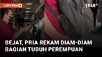 Aksi tidak etis dan bejat dilakukan oleh seorang pria saat berada di halte bus
