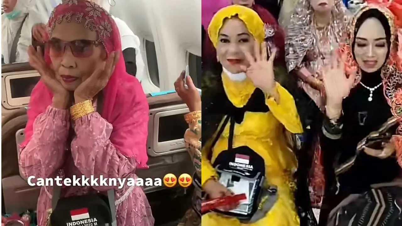 Penampilan glamor jemaah asal Bugis Makassar usai pulang haji