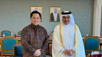 Menteri BUMN Erick Thohir bertemu dengan Menteri Keuangan Qatar, HE Ali bin Ahmed Al Kuwari (dok: @erickthohir)