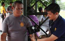 Puluhan Polisi gendut di Riau dijemur panas matahari
