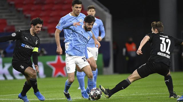 FOTO: Menang 2-0 atas Gladbach, Manchester City Susul Liverpool ke Perempatfinal - Bernardo Silva