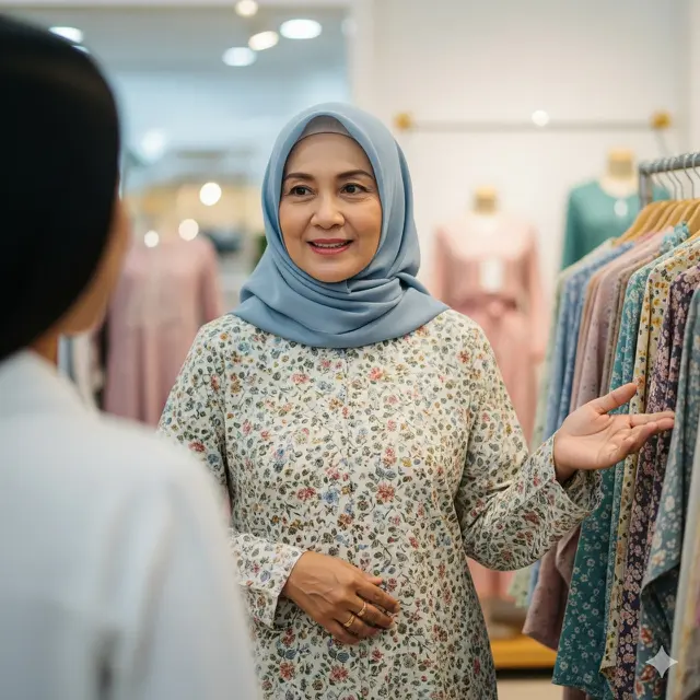 Model Gamis Terbaru untuk Usia 60 Tahun