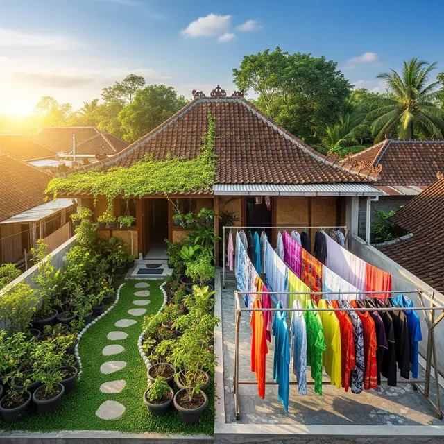 Desain Rumah Kecil dengan Rooftop Garden