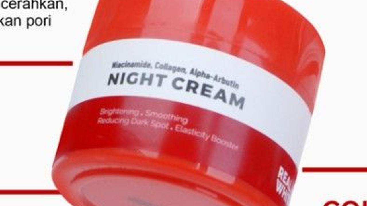 9. Real White Niacinamide Alpha Arbutin Collagen Night Cream<br>