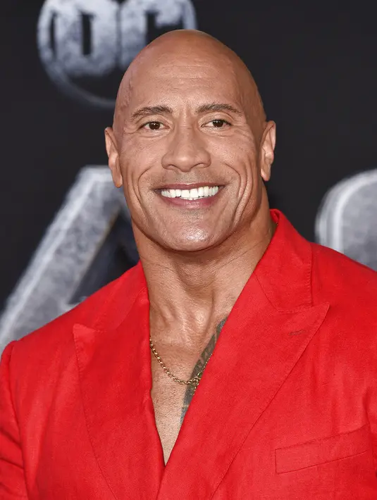 Dwayne Johnson dalam Premier Black Adam di Times Square, New York City, 12 Oktober 2022.  (Evan Agostini/Invision/AP)