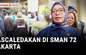 Sehari pasca-insiden ledakan di SMAN 72 Jakarta masih dijaga ketat aparat berwenang. Meski demikian, sejumlah siswa yang didampingi orang tua dan diizinkan masuk untuk mengambil barang-barang yang tertinggal.