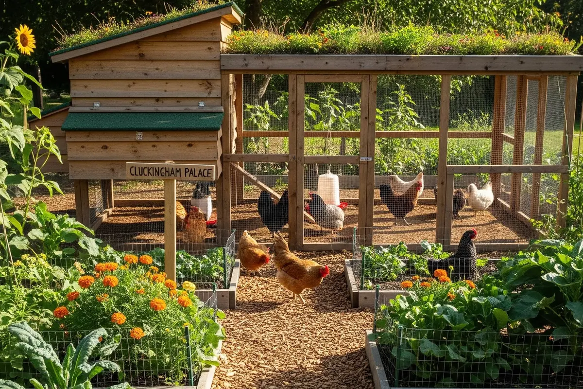 Desain Kebun Ayam yang Menyatu dengan Kandang