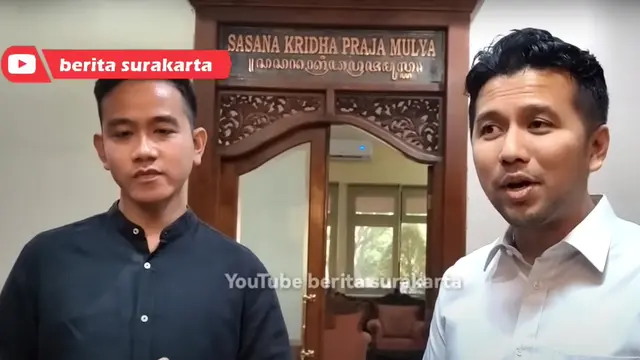 Emil Dardak dan Gibran Rakabuming. (Foto: Dok. YouTube Berita Surakarta)