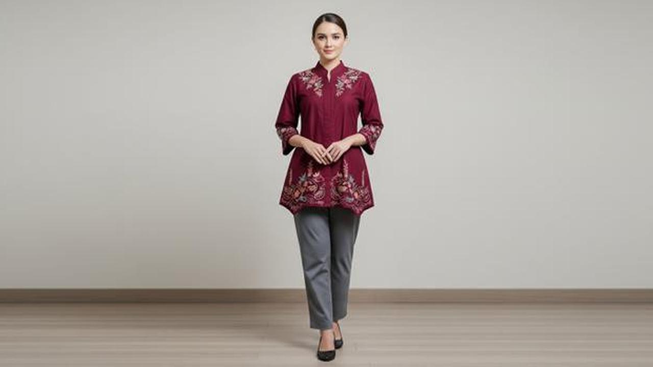 8 Contoh Model Atasan Batik Kimono Wanita 2025, Tampil Stylish dan Modern