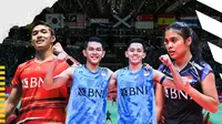 Ilustrasi - Gregoria Mariska, Jonatan Christie, Fajar / Rian (Bola.com/Salsa Dwi Novita)