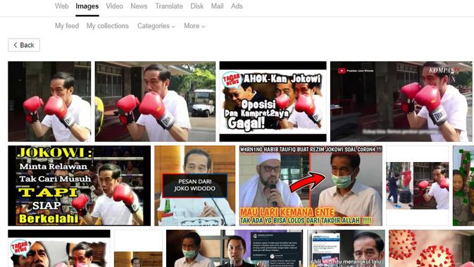 klaim foto Presiden Jokowi akan menonjok Wahyu Setiawan dengan klepon
