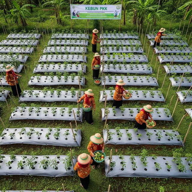 Ide Kebun Sayur Bedengan Sederhana untuk Ibu PKK/Gemini AI