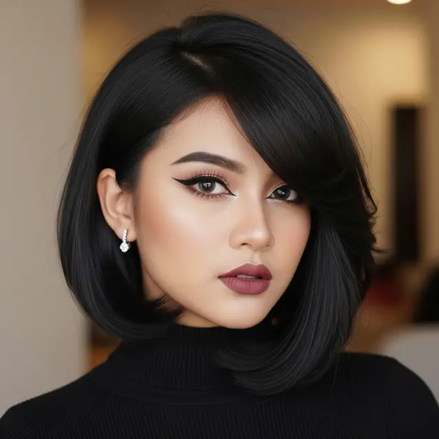 Model Rambut Wanita Pendek Bervolume (Image by Gemini AI)