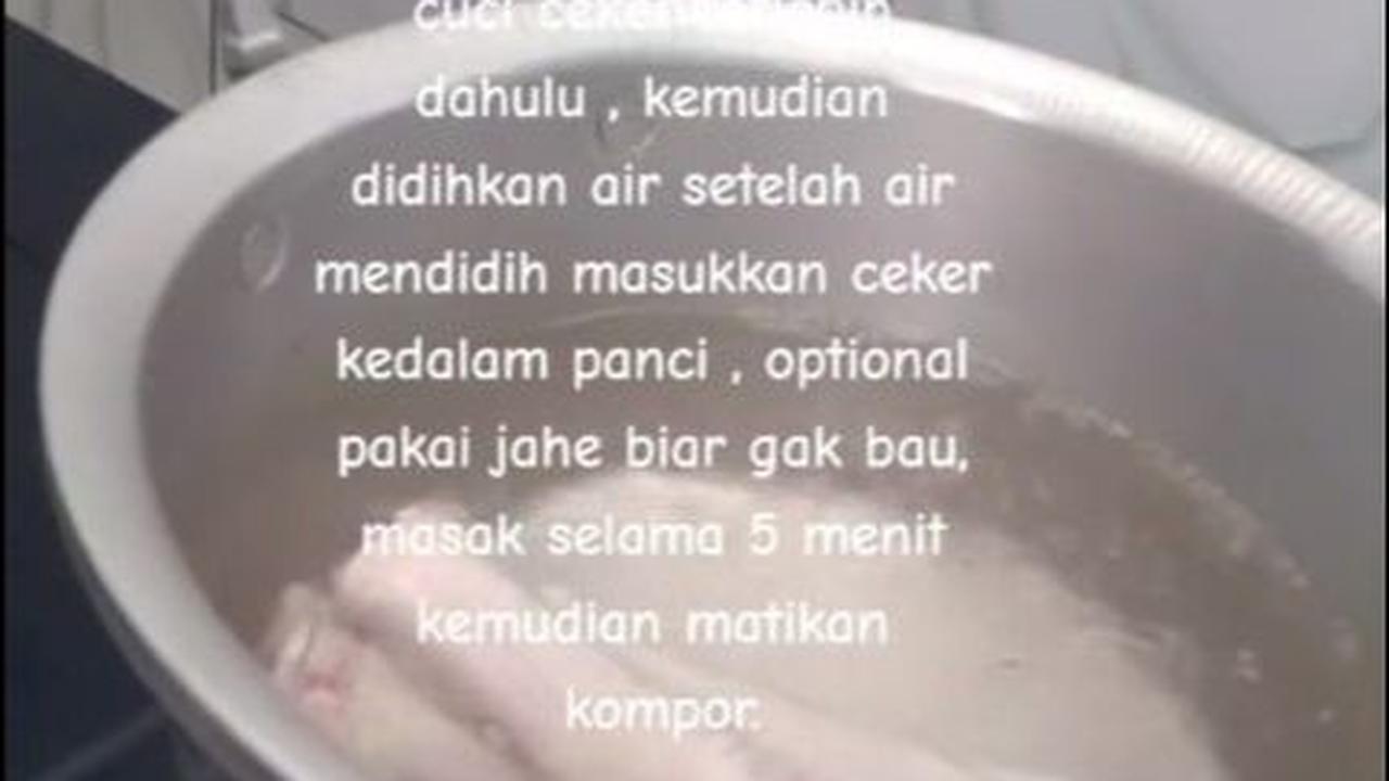 Rebus Ceker dengan Air Mendidih