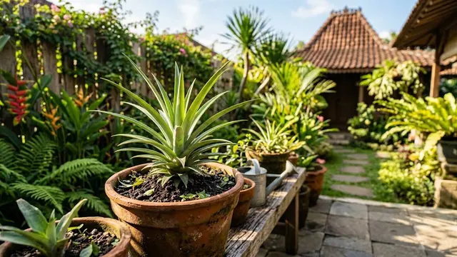 Menanam Nanas di Pot