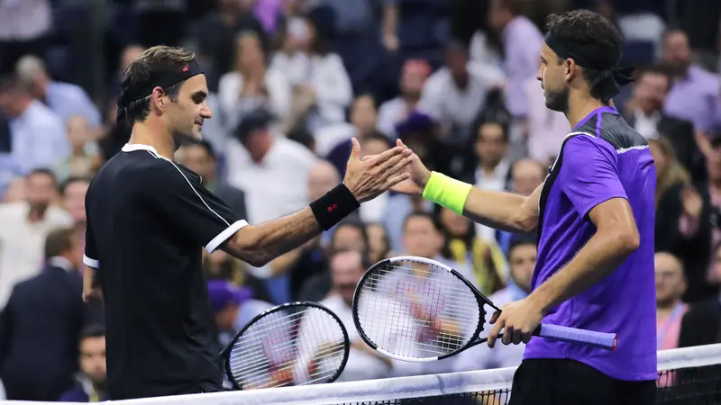 Dikalahkan Grigor Dimitrov, Roger Federer Tertunduk di AS Terbuka 2019