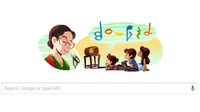 Google memperingati hari ulang tahun ke-109 Saridjah Niung melalui Doodle di halaman utama peramban. (Sumber: Google)