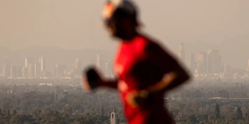 Kabut Asap Selimuti Ruang Udara Kota Los Angeles Amerika Serikat