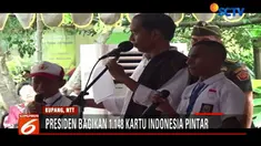 Jokowi berharap anak-anak Indonesia bisa bersaing dengan negara lain. Karennya dia berpesan agar para siswa di Kupang lebih giat belajar