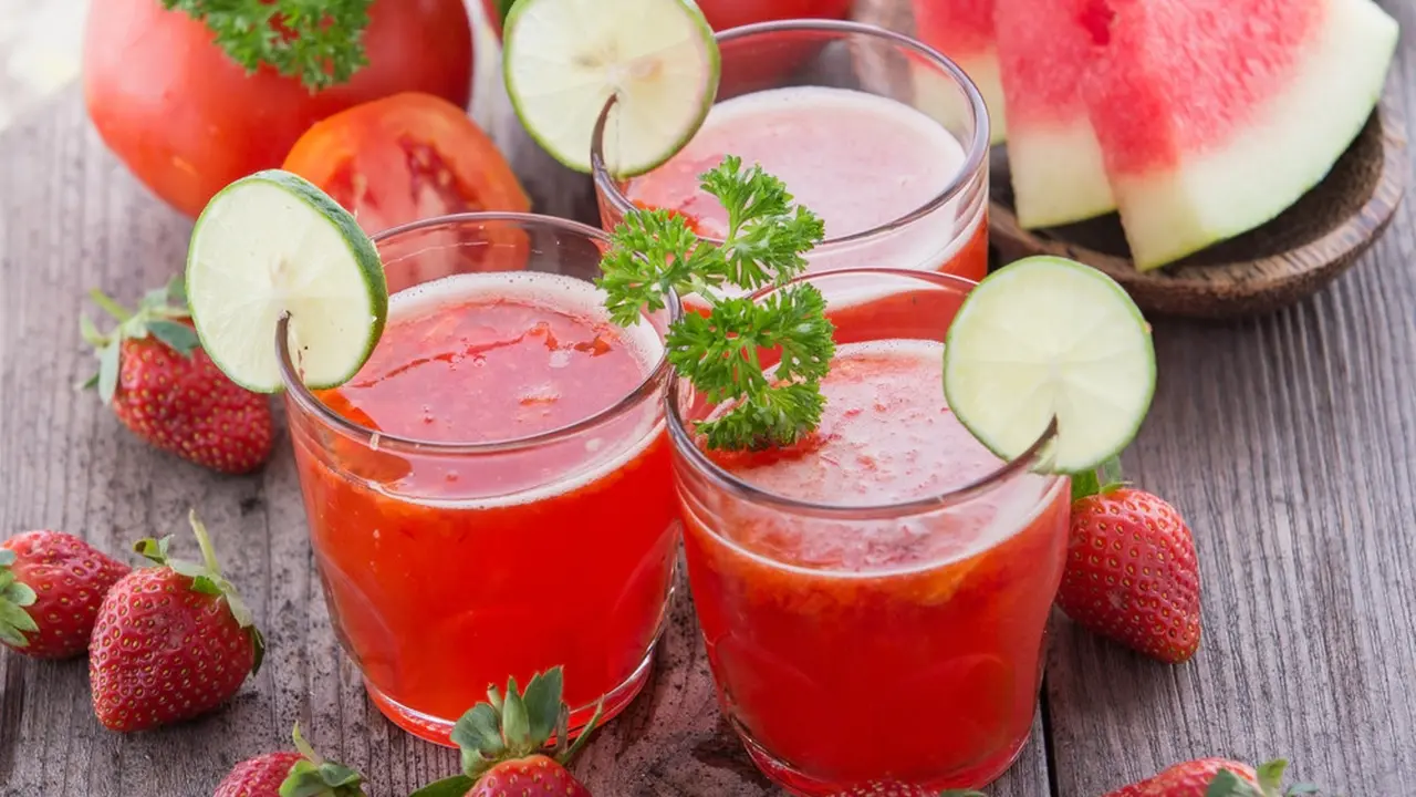 jus tomat stroberi semangka