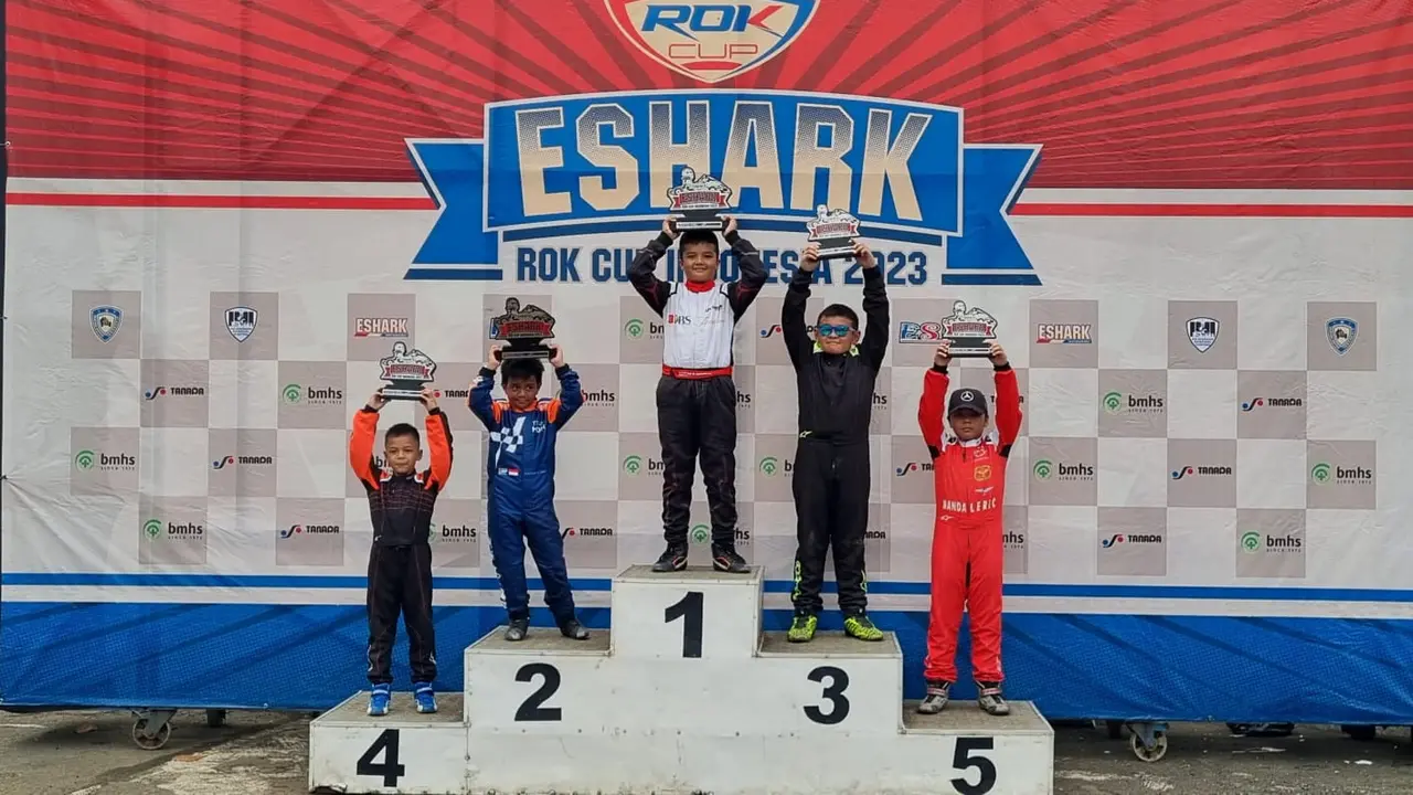 Aleric Rebut Podium di Kejurnas Gokart Eshark Rok Cup 2023 Putaran 2