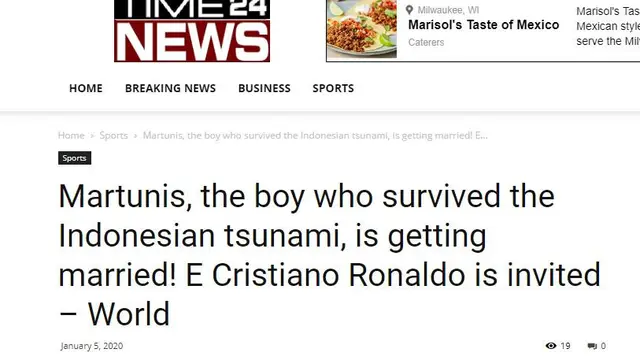 Berita Martunis, Sumber: time24