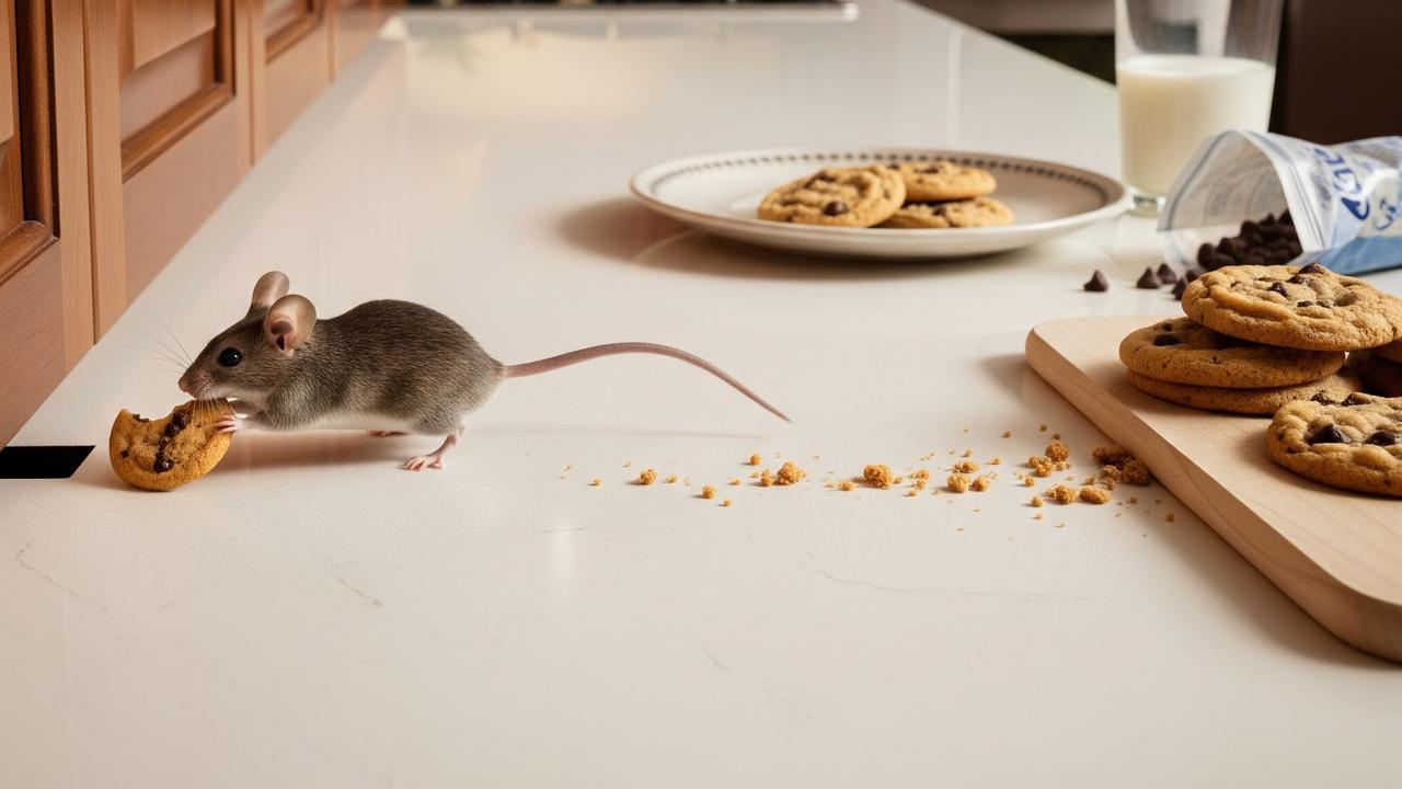 Tikus Curi Makanan di Dapur