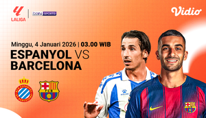 Nonton Live Streaming La Liga Pekan Ke-18: Espanyol vs Barcelona, Tayang di Vidio