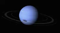 Ilustrasi Planet Neptunus dengan Dark Vortex (Sumber: Mirror)