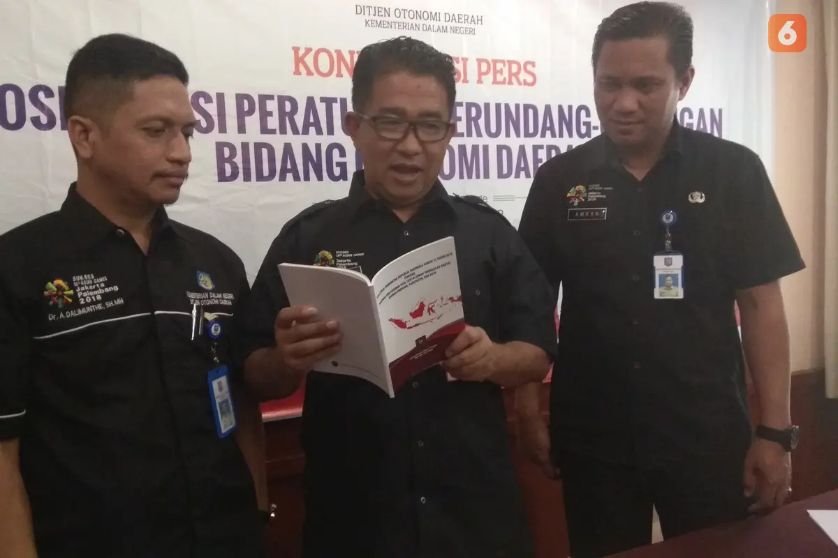 Sekretaris Ditjen Otonomi Daerah Kementerian Dalam Negeri (Kemendagri) Akmal Malik menyebutkan ada 318 usulan daerah otonomi baru yang tercatat di Kementerian Dalam Negeri. (Liputan6.com/Achmad Sudarno)
