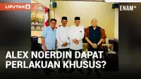 Beredar foto bakal calon Gubernur Sumatera Selatan Mawardi Yahya saat mengunjungi mantan Gubernur Sumsel Alex Noerdin di rumah tahanan kelas 1A Pakjo Palembang. Foto itu menuai kontroversi karena dinilai ada perlakuan khusus terhadap Alex Noerdin. (Foto:Liputan6)