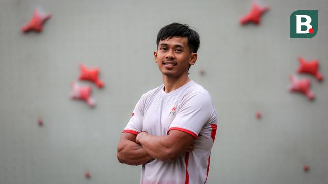 Latihan Atlet Panjat Tebing Indonesia Rahmad Adi Mulyono untuk Olimpiade 2024