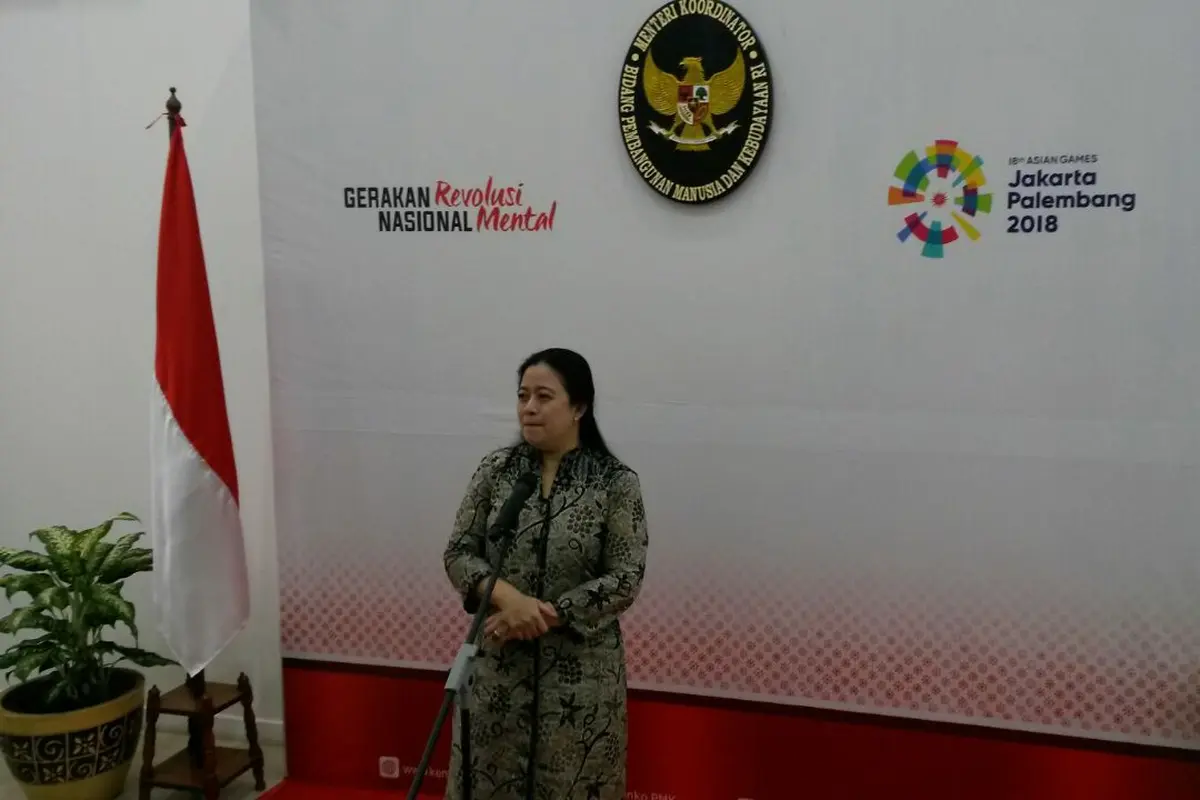 Menko Bidang PMK Puan Maharani saat konferensi pers usai menerima kunjungan Utusan PBB Bidang Ekonomi Inklusi Ratu Maxima dari Belanda (Liputan6.com/Rizki Akbar Hasan)