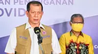 Kenangan terakhir Kepala BNPB periode 2019-2021 Doni Monardo dalam pertemuan dengan Almarhum Ketua Dewan Pengawas BPJS Kesehatan Achmad Yurianto yang meninggal pada Sabtu, 21 Mei 2022. (Dok Egy Massadiah/pernah menjabat Staf Khusus Kepala BNPB periode 2019-2021 Doni Monardo)