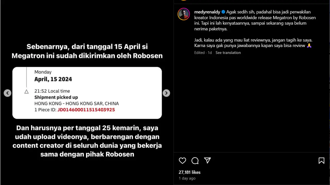 Curhatan Medy Renaldy soal Kiriman Barangnya yang Tertahan di Bea Cukai dan Pajak yang Lebih Mahal daripada Harga Asli