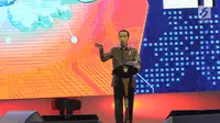 Presiden Joko Widodo (Jokowi) memberikan sambutan saat membuka  Indonesia Business and Development Expo (IBD Expo) di Jakarta Convention Center, Rabu (20/9). IBD Expo diselenggarakan mulai 20 hingga 23 September mendatang. (Liputan6.com/Angga Yuniar)