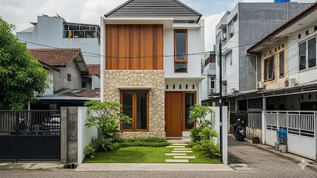 Rumah Minimalis dengan Taman Asri di Depan
