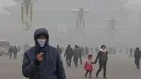 Ilustrasi polusi udara di kota Beijing (AP/NG Han Guan)
