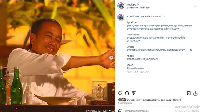 Presiden Jokowi (Foto: Instagram/@arnoldpo)