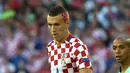 11.  Ivan Perisic - Tipe penyerang sayap masa kini. Ivan Perisic tampil brilian kala membawa Kroasia tembus hingga ke Final Piala Dunia 2018. Kekompakan bermain bersama Luka Modrid tentu menjadi nilai lebih yang tidak dimiliki pemain lain. (AFP/Philippe H