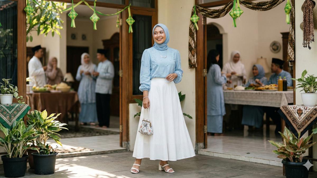 Rok Putih Cocok Dipadukan dengan Blouse Warna Apa untuk Lebaran? Ini 7 Inspirasinya