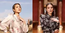 Baju Lebaran identik dengan kaftan dan gamis. Namun Raisa buktikan tampil elegan di hari Lebaran bisa dengan dress hingga blouse [@raisa6690]