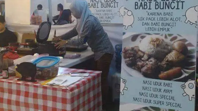 Pakai Jilbab, Penjual Nasi Uduk Babi Ini Gegerkan Netizen!