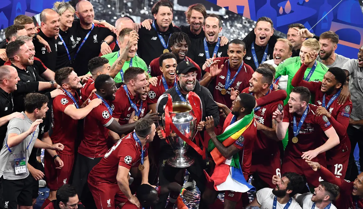 Liverpool (6 kali juara) - Liverpool baru saja sukses meraiih gelar juara keenamnya di Liga Champions di musim 2018/19. Tahun juara: 1992, 2006, 2009, 2011, 2015. (AFP/Oscar Del Pozo)
