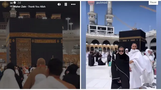 6 Potret Puteri Modiyanti di Tanah Suci, Umroh Bareng Darma Mangkuluhur