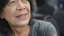 Gitaris God Bless, Ian Antono saat jumpa pers di Yogyakarta, Jumat (26/10). Gelaran acara Jogjarockarta 2018 akan berlangsung pada Sabtu 27 Oktober di Stadion Kridosono, Yogyakarta. (Fimale.com/Bambang E.Ros)