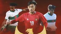 Timnas Indonesia - Ronaldo Kwateh, Hanis Saghara, Irfan Jauhari (Bola.com/Adreanus Titus)